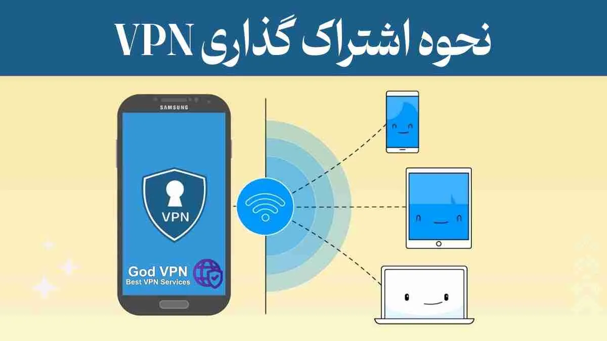 آموزش اشتراک گذاری VPN با اندروید، آیفون و ویندوز | God VPN